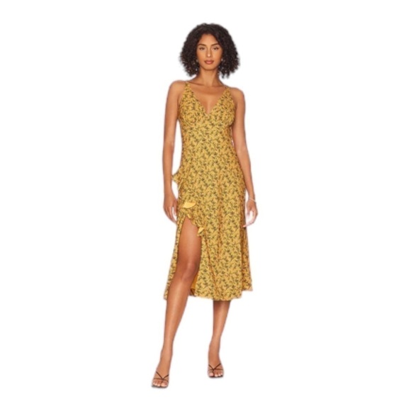 Rhode Irvetta Dress in Floral Trellis Wheat NWT